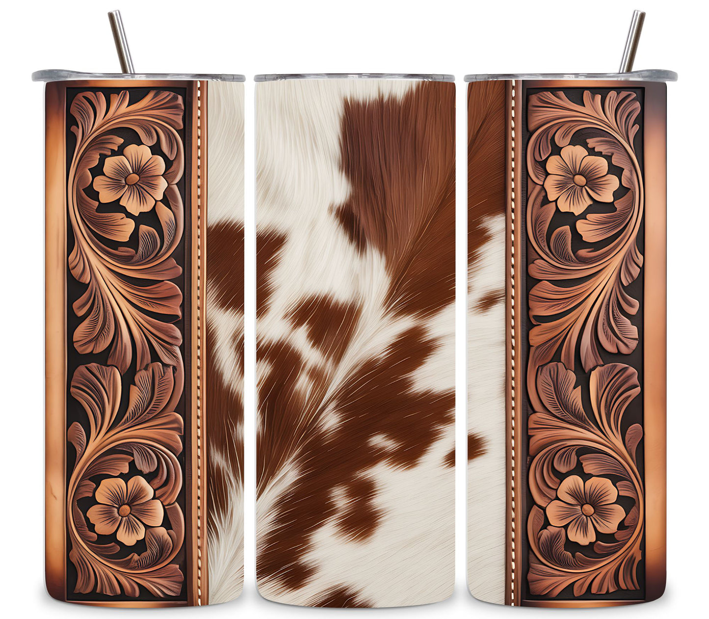 Western – genarbtes Rindsleder| Tumbler 20 oz