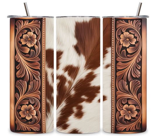 Western – genarbtes Rindsleder| Tumbler 20 oz